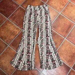 Show Me Your Mumu Floral High Waisted Flared Pants Size Small